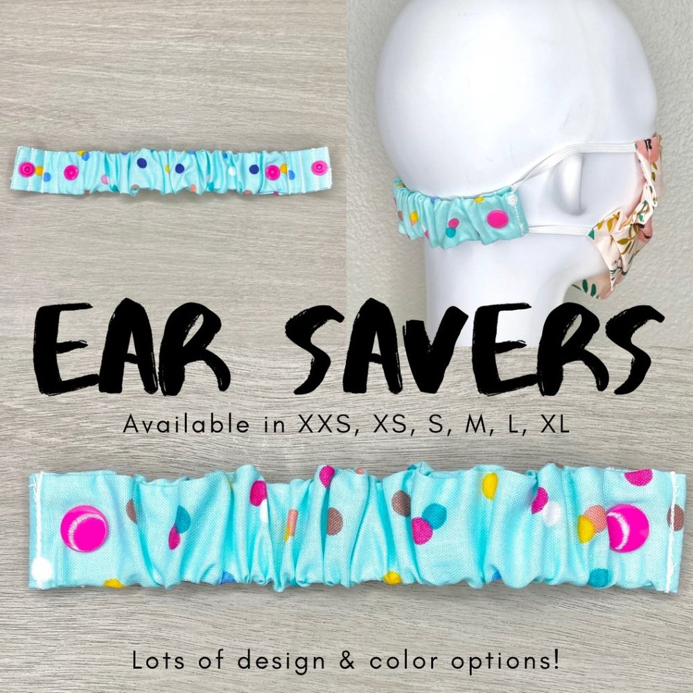 THE BEST EAR SAVERS Multiple Sizes Blue Polka Dot